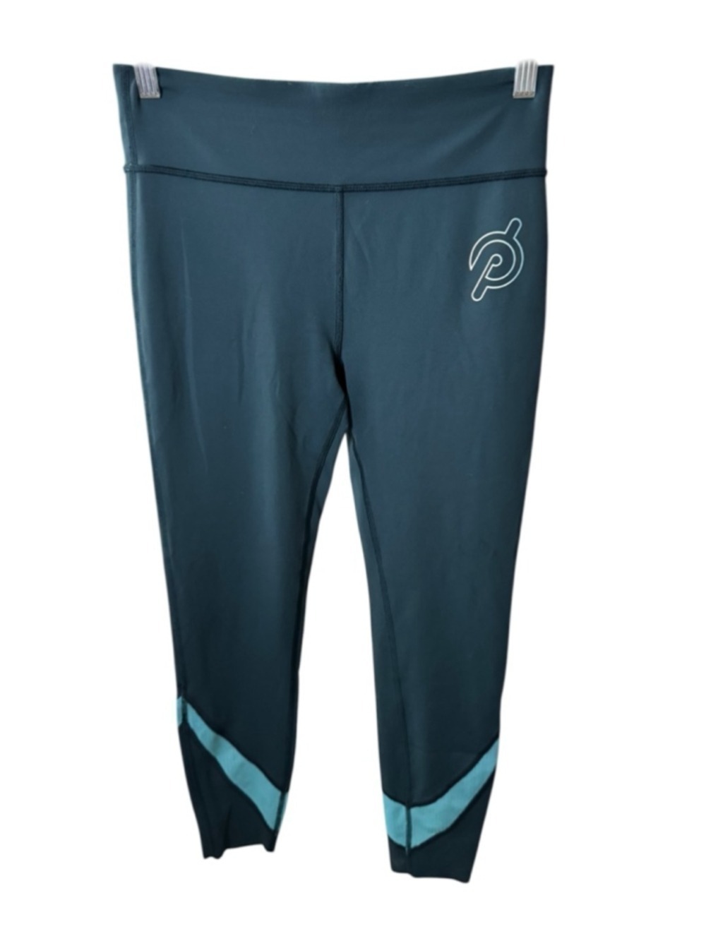 Women's Peloton Teal & Light Blue Cropped Leggings M